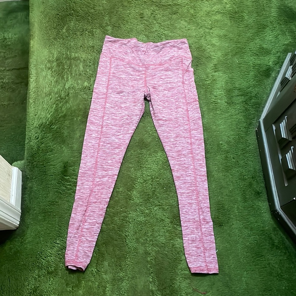 Juniors Large Red striped No Comment leggings